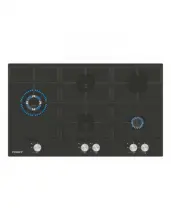 PROFF P908 Plaque de Cuisson en Verre Noir 5 Feux