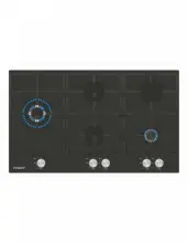 PROFF P908 Plaque de Cuisson en Verre Noir 5 Feux