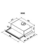Proff 8080 hotte Télescopique  60cm encastrable