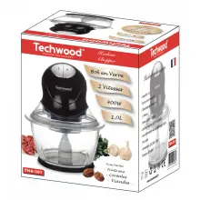 Techwood mini hachoir bol en verre  1L 300W THA-301