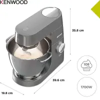 Kenwood pétrin chef xl titanium 6.7L 1700W KVL8300S
