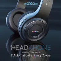 Moxom Casque Stéréo Sans Fil  Micro Sd  Mx Wl15 Noir