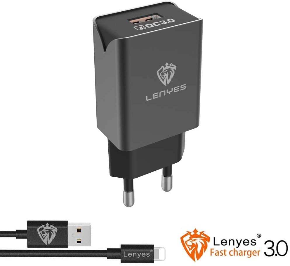 Lenyes LCH086I QC 3.0 USB chargeur universel avec câble 3A