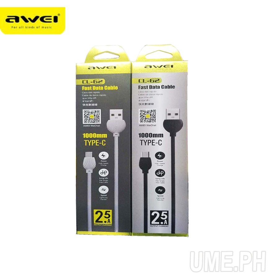AWEI USB Type C Câble et chargeur rapide CL-62
