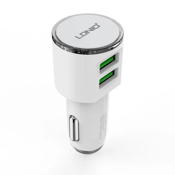 LDNIO Chargeur Auto DL-C29 - 2 USB - Blanc