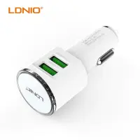 LDNIO Chargeur Auto DL-C29 - 2 USB - Blanc