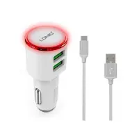 LDNIO Chargeur Auto DL-C29 - 2 USB - Blanc