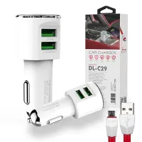 LDNIO Chargeur Auto DL-C29 - 2 USB - Blanc