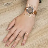 Deur Montre Femme Bracelet Cuir Marron