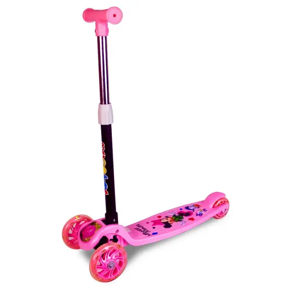 Trottinette vélo 3 roues clignotantes  Rose