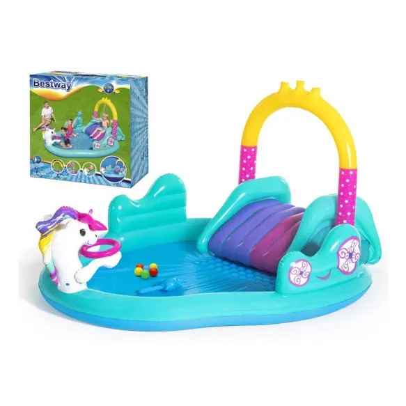 Bestway piscine Toboggan Licorne 274x198x137cm-53097
