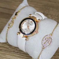 Yifenli Montre Femme Bracelet Cuir _ Blanc