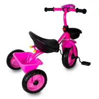 Bravo Tricycle Enfants Vélo pour 2-6 Ans Rose