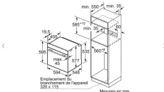 Bosch four encastrable Série8 pyrolyse HBG675BS2