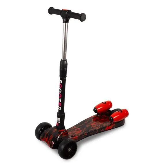 Amir-Star Trottinette vélo Pliable  Lumière Son Rouge
