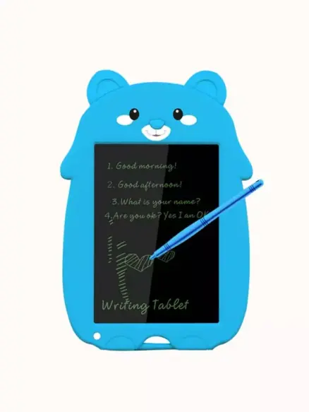 Tablette d'écriture LCD design cartoon avec stylo