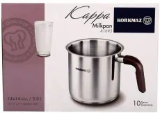 Korkmaz Kappa Pot à lait 2 L - Inox