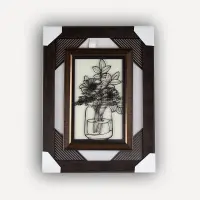 Belle décoration murale à 3 cadres en bois
