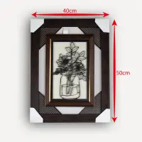 Belle décoration murale à 3 cadres en bois