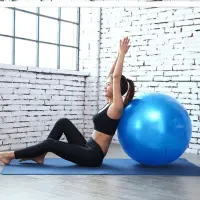 Fitness ball Ballon De Gym 75Cm  Bleu